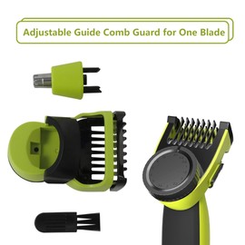 Weistiy Adjustable Guide Comb Guard Replacement for One Blade QP2520 QP2530 QP2620, Nose Trimmer Replacement Blades Head and Guards for One Blade