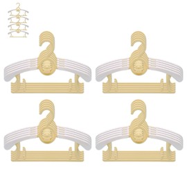 JSF Baby Clothes Hangers, Children's Set of 20 Stackable Baby Clothes Hangers with Bear Hooks, Non-Slip Baby Clothes Hangers, Children's Clothes Hangers, 29-37 cm, Extendable Children's Clothes