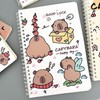 Capybara Spiral Notebooks, 4 Packs 5.5" x 8.3" A5 Wirebound
