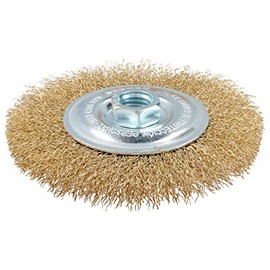 Surtek Carda circular ondulada alambre delgado 4-1/2" x 0.30 mm con rosca 5/8"