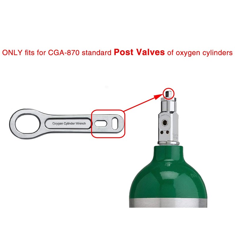 iGuerburn Small Heavy Duty Metal Oxygen Cylinder Tank Wrench O2