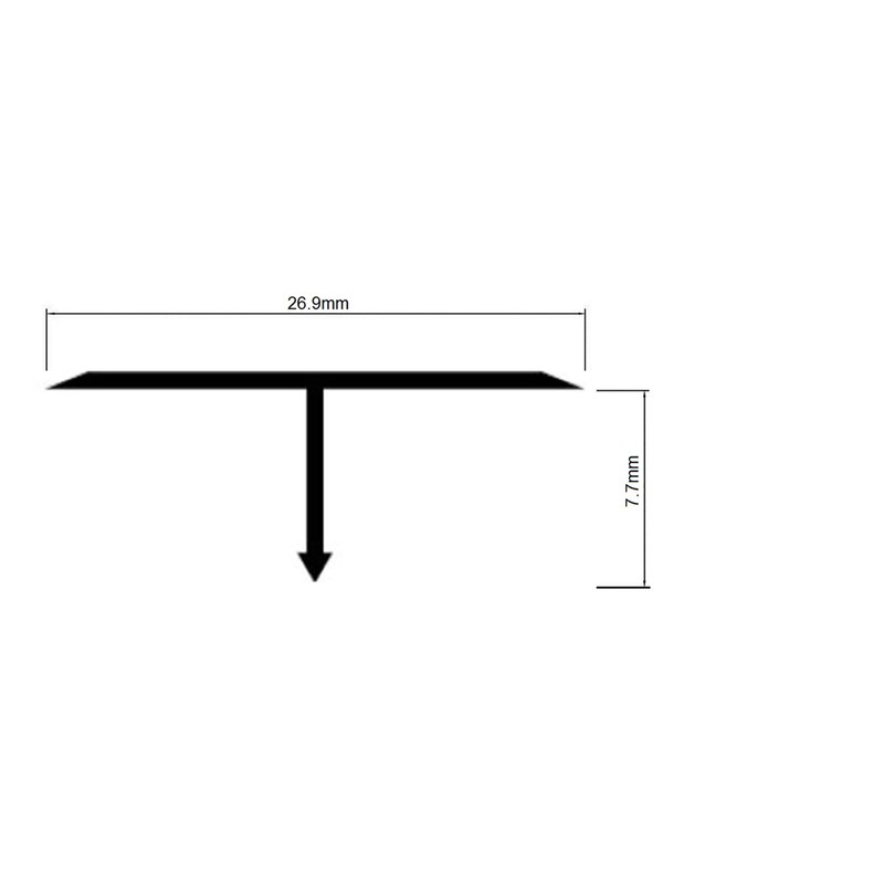 Aluminium T-Profile Transition Rail Transition Profile Laminate Length 90 cm