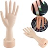 Voloria Practice Flexible Mannequin Hand Nail Display with Soft Fingers