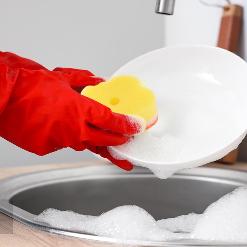 LEDMOMO Sponge Kitchen Scratch Resistant Antibacterial 10 Piece Dishwashing Foaming