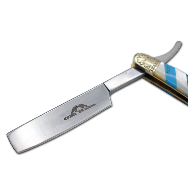 Old Ram Collection Barber Straight Razor Style Manual Folding Knife..