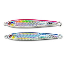 JYFACTORY Metal Jigs Jigpara Fishing Jigging Offshore 100g Set of 2 Colors Pink Blue