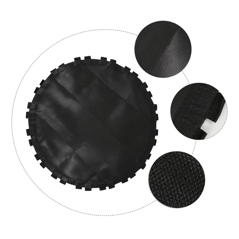 KOMBIUDA 1pc Black Trampoline Replacement Mat Uv-Resistant Round Jumping Pad