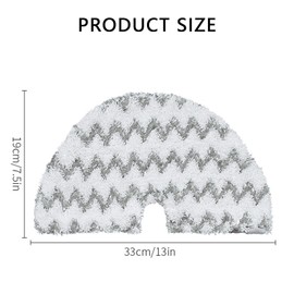 ECOMAID 3 Replacement Triangle Pads Compatible with Shark Euro Pro Pocket Steam Mop S3501, S3601, S3801CO, S3901 with Triangle Mop Head (Microfiber Grey)