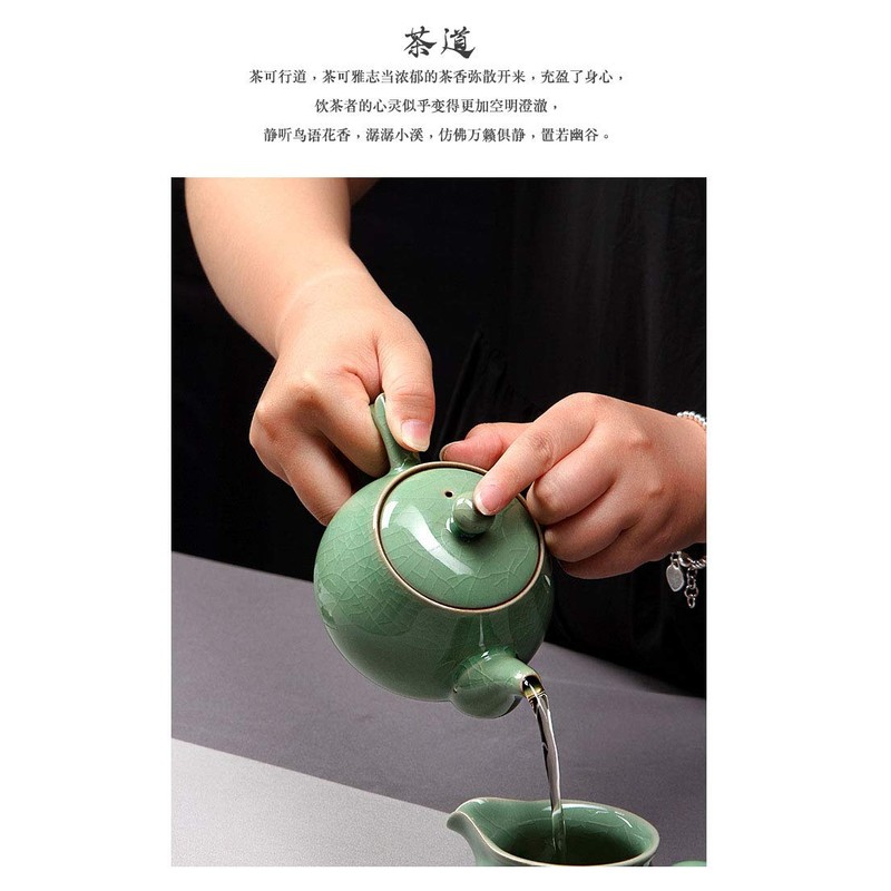 Celadon Teapot,Jade Green Porcelain Teapot,Kungfu Tea Utensil,Tea Ceremony,4 Optional Colors,龙泉青瓷茶壶
