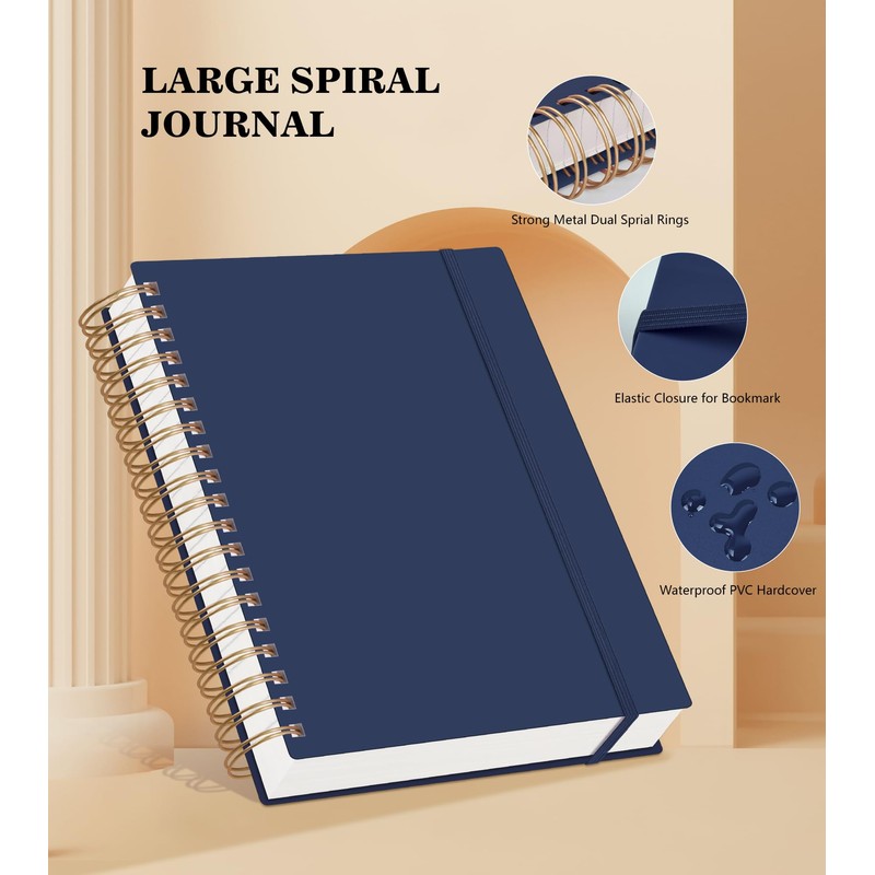 Spiral Notebook Journal, 360 Pages College Ruled Notebooks, Lined Thick