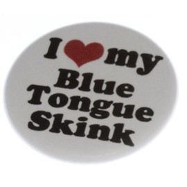 I Love my Blue Tongue Skink 2.25" Keychain (heart)