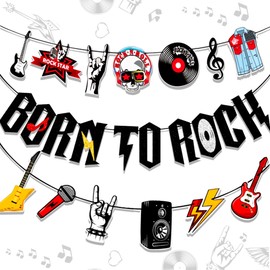 JeVenis Star Born Decoration Rock Decoration 50s Decoration Party Rock Star Music Decoration Background Birthday Garland Balloons