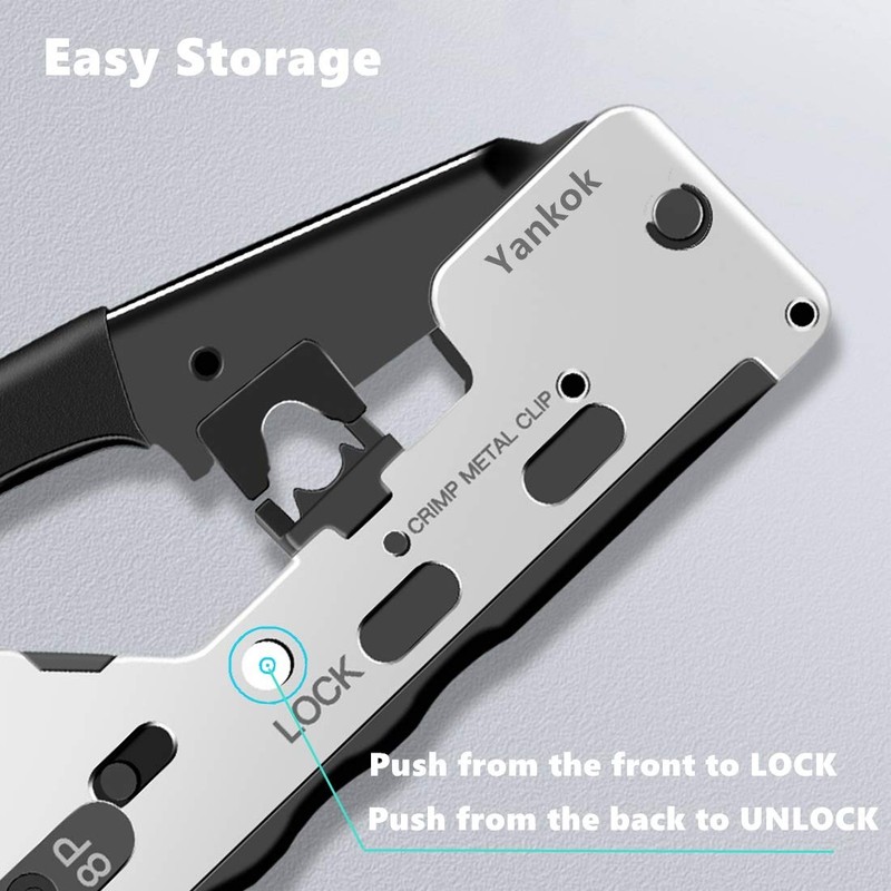 Yankok [CAT5 CAT6 CAT7 Modular Crimper] for Shielded and Unshielded