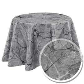 Melody Oilcloth Tablecloth 100 x 140 cm Square Marble Grey #1453-03