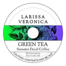 Green Tea Sumatra Decaf Coffee (Single Serve K-Cup Pods) (Gourmet, Naturally Flavored, Whole Coffee Beans) (12 pods, ZIN: 572958) - 2 Pack