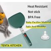 Tenta Kitchen Silicone Turner Spatula Non-Stick Cookware Safe Wide Pancake