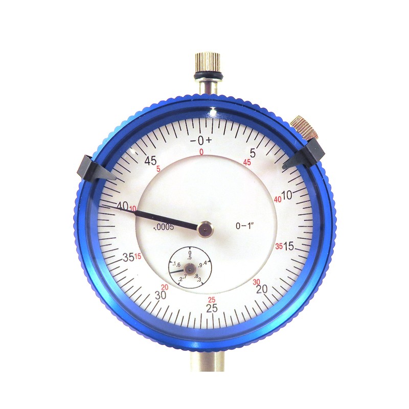 Dial Indicator, SAE, 0.0005 Resolution (Half a Thousandth), 1" Travel,