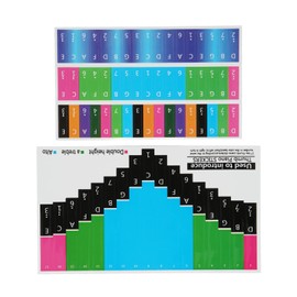 Kalimba Sticker, 17 Tone/21 Tone Thumb Piano Key Stickers Kalimba Scale Stickermusical Note Decoration For Beginner Colorful(17 tone thumb piano universal)