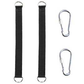 2PCS Tree Swing Straps with 2 PCS Heavy Duty Safety Lock Carabiner Hooks, 25CM Hammock Short Straps Hanging Kit Perfect for Swing Seat, Plank, Yoga Seat Sandbags Gym Equipment Pulley System