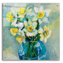 Epic Art 'Early Blooms' by Jeanette Vertentes Acrylic Glass Wall Art, 24" x 24"