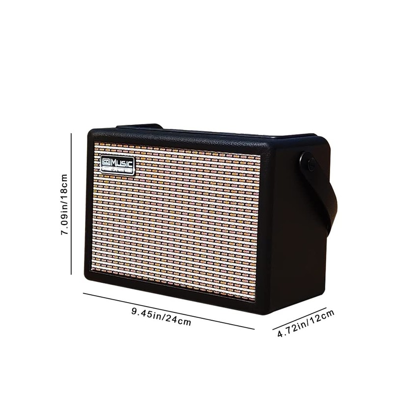 Acoustic/Electric Guitar Amplifier, 15 Watt Portable Bluetooth Amp for Guitar