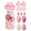 Set de 14 esponjas de maquillaje,Beauty blenders,Esponja de polvo triangular