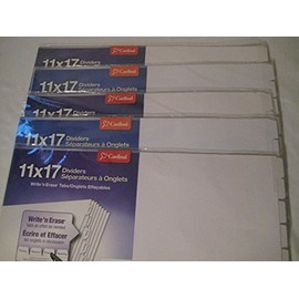 Cardinal 11 in x 17 in Dividers (5 Pack)