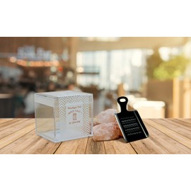 Eat.Art Rock Salt and Mini Grater Himalayan Pink - Unusual Cute Vegan Cooking Food Gift - Making It An Unique Adult Stocking Filler or Quirky Foodie Gluten Free Treat