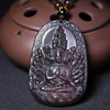 TAMHOPE Collar de obsidiana Negro-Miles de Manos Jade Guanyin Buda
