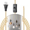 Relaxweex Twisted Cloth Covered Lamp Cord with Switch and Plug,