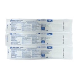 Jeringas de Plástico 3 Ml con Aguja Hipodérmica 20G X 32mm. Caja con 100 Piezas. Nipro