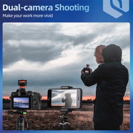 Fotopro Monitor Stand with Hot Shoe Adapter 1/4 Inch Screw Bluetooth Adapter for Monopod Tripod Camera Selfie Stick