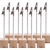 20 Pcs Rustic Wood Place Card Holders with Memo Clips