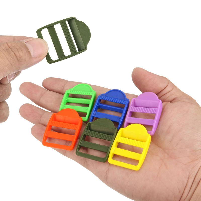 uxcell 16Pcs Plastic Ladder Slider, 1" (25mm) Light Army Adjustable