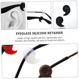 Operitacx 20 Pairs Anti-slip Earmuffs Eyeglass Grip Retainer Comfortable Silicon Ear Hooks for Glasses Ideal for Exercise Work