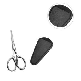 1 Set Beard Trimming Precision Rounded Facial Hair Beard Shears Cosmetology Kit Curved Nose Round Tip Beauty Mustache Shears Care