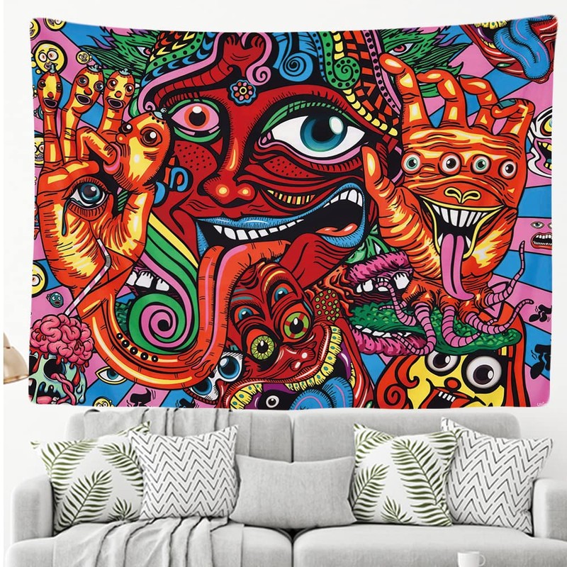 Ulticool - Psychedelic Trippy Draws Eyes - Tapestry - 200