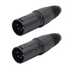 Kallaudo 4-Pin XLR Cable Connector XLR 4 Pin Male Plug