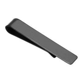 PATIKIL 1Pcs 1.9inch Skinny Tie Clips, Stainless Steel Tie Clips for Men Wedding Business, Black