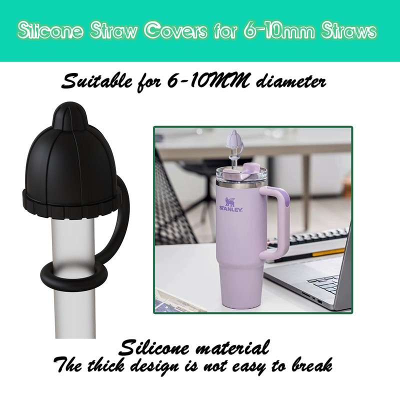 Silicone woolen hat Straw Covers Cap Compatible with yeti straw
