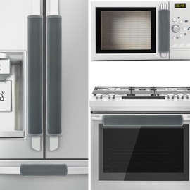 ZAWAGIIK 5Pcs Refrigerator Door Handle Cover Washable Kitchen Appliance Decor Handles Fridge Oven Microwave Dishwasher Antiskid Protector, Keep Off Fingerprints Food Stains