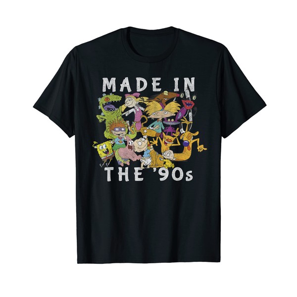 Nickelodeon Made In The 90's Faded Character Collage T-Shirt