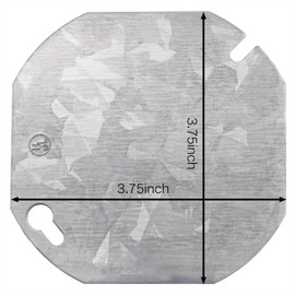 CChiai 2PCS Octagonal Electrical Box Cover Square Junction Fire Receptacle Switch Panel For 4 Inch Blank Cover