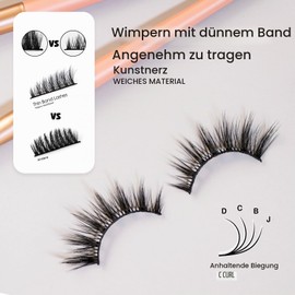 Happy Heartbeat 3D Fluffy False Eyelashes, Natural Look, Faux Mink Spiky Lashes, Cross, Soft, Reusable Mink Eyelashes, H2