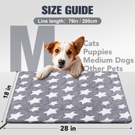 Newget Cat Heating Pad, Waterproof Pet Heating Pad for Cats Dog Indoor, 11 Adjustable Temperature Cat Warming Bed Mat with Timer, Indoor Heated Bed with Chew Resistant Cord (M: 28'' L X 18'' W)