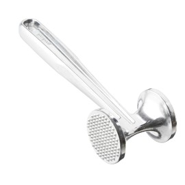 GoodCook 2 Sided Meat Tenderizer, Flat and Spiked, Strong, Sturdy Cast Aluminum Design, Silver