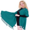 Jade Green Solid Colour Design Shawl Scarf Wrap Stole Pashmina