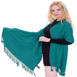 Jade Green Solid Colour Design Shawl Scarf Wrap Stole Pashmina CJ Apparel NEW, One Size