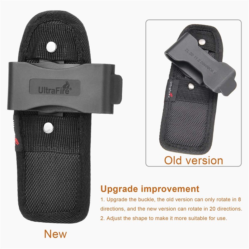 ULTRAFIRE 2PCS 402 Flashlight Pouch Holster,Stretchy Nylon Handheld LED Flashlights