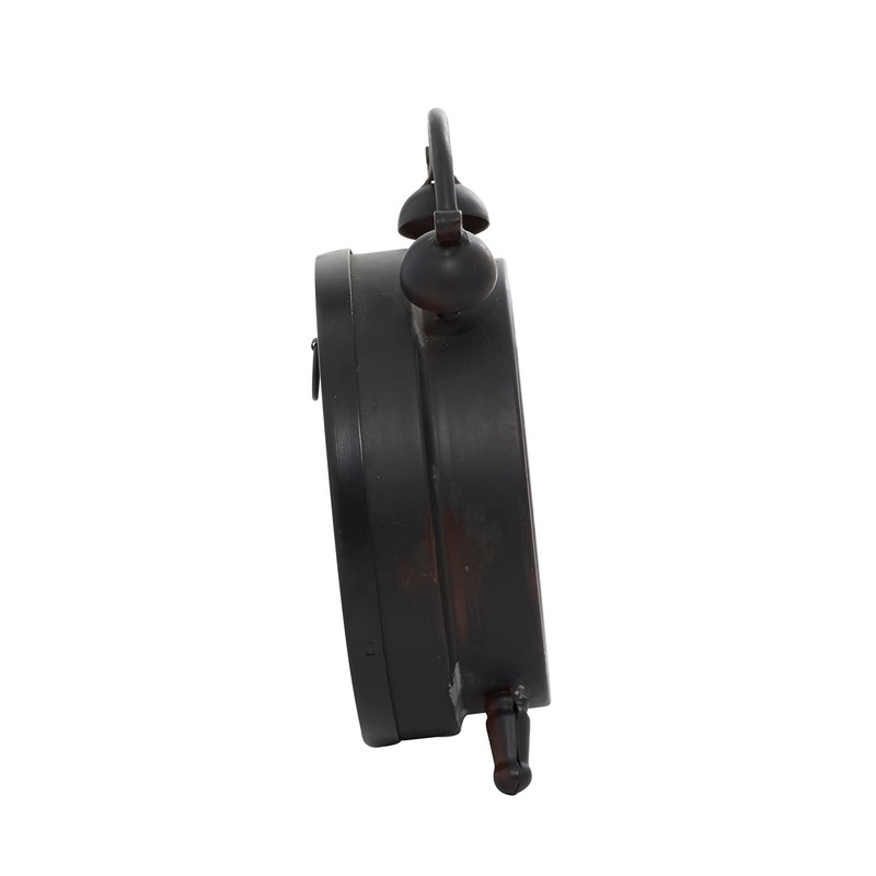 Deco 79 Metal Eiffel Tower Clock with Bell Style Top,